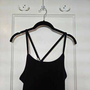 Pact Organic Fit & Flare Midi Dress Black Size Large